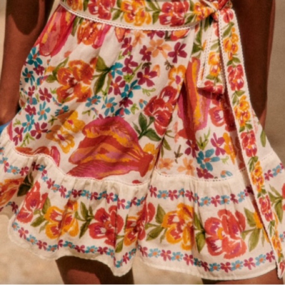 KALHILA DRESS - SÉZANE X FARM RIO - Spring Bananas Off-white - mini dress - sz s - Picture 3 of 4